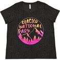 thumbnail image 3 of Inktastic Glacier National Park Montana Pink Mountains Women's Plus Size T-Shirt, 3 of 5