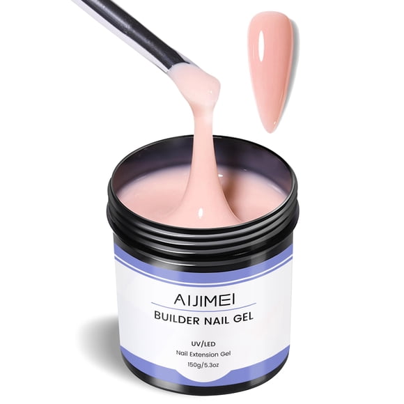 Gel extensor de uñas Aijimei, color nude, 150 g, para tallar, decoración, bricolaje, diseño de uñas, para uso doméstico y salón