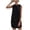 Black, variant on Women s Casual Tennis Dress Slim Cropped Hoodie Athleisure Sleeveless Solid Color Dress for Everyday Comfort and Easy Styling Blue L