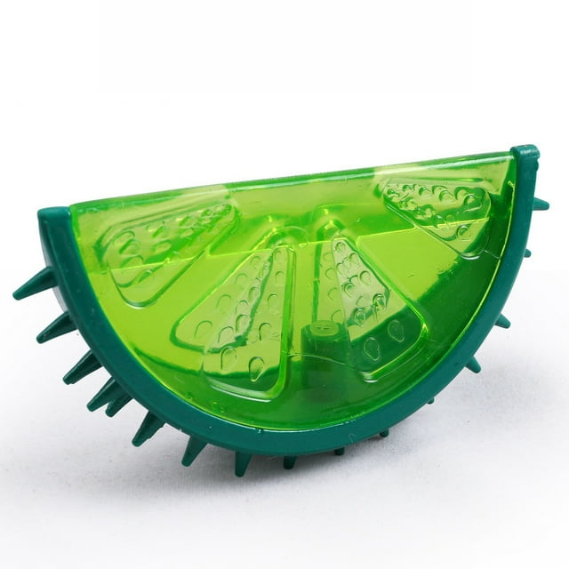 Juguete interactivo para masticar perros, juguete para la dentición de cachorros, juguete para entrenar con golosinas y limón.