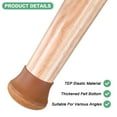 thumbnail image 2 of Uxcell 16 Pack Chair Leg Floor Protectors 0.55"-0.75" Silicone Cups Round Felt Furniture Pads for Hardwood Floors Chair Leg Covers Brown, 2 of 7