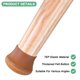 thumbnail image 2 of Uxcell 16 Paquete de Protectores de Piso para Patas de Silla 0.55"-0.75" Copas de Silicona Almohadillas de Muebles de Fieltro Redondas para Pisos de Madera Cubiertas de Patas de Silla Marrón, 2 of 7