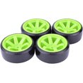 thumbnail image 2 of LINLIN 4Pcs 63mm RC Drift Car Tires Hard Tyres Plastic Wheel Rims for 1/10 Traxxas HSP Tamiya HPI Kyosho On-Road Drifting Car Spare Parts, 2 of 8