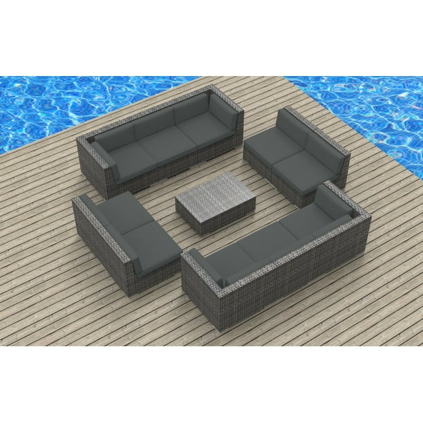 Urban Furnishing BERMUDA 11pc Modern Outdoor Wicker Patio Furniture