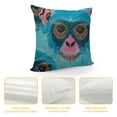 thumbnail image 4 of PRATYUS Cute Monkey Blue Pattern Pillow Covers Decorative Cushion Case for Couch Sofa Bed Home Decor White, 4 of 5