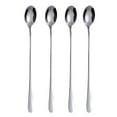thumbnail image 1 of YWOAGH Cuillère à Thé Glacé avec Manche Long de 9 Pouces Cuillère à Café Cuillère à Glace Cuillère à Mélanger en Acier Inoxydable Ensemble de 4 Vaisselle Argent, 1 of 6