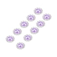 thumbnail image 1 of Juego de perlas semicirculares de 20 mm, 10 piezas, violeta claro, perfectas para álbumes de recortes y decoración, gemas para manualidades de bricolaje con parte posterior plana, 1 of 8