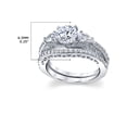 thumbnail image 3 of Metal Masters Womens 1.32Ct Sterling Silver 2Pc Round-cut Bridal Set Engagement Wedding Ring Cz, 3 of 5
