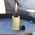 thumbnail image 2 of Seraphic Table Top Citronella Torches for Outdoor Patio, 16oz Decorative Glass Torch Citronella Oil Candles for Outside Deck, Garden, Parties, Set of 3, Gold, 2 of 4