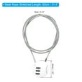 thumbnail image 2 of Unique Bargains Small Combination Locks 3 Digit Luggage Padlock for Gym Locker White, 2 of 6