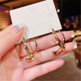thumbnail image 5 of PVCS Easy Curved Earrings ​Exquisite Parentheses Ladies Earrings, 5 of 5