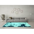 thumbnail image 3 of Ahgly Company Indoor Rectangle Abstract Light Blue Modern Area Rugs, 7' x 9', 3 of 4
