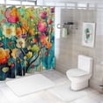 thumbnail image 7 of Orinice Spring Flower Shower Curtain Farmhouse Flower Plant Shower Curtain Bathroom Bathroom Bathroom Bathtub Decorative Fabric Shower Curtain Flower Waterproof Washable Durable 60x72, 7 of 7