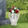 thumbnail image 5 of Hometravel Cemetery Decorative Angel Wing Vase, Memorial Garden Statue for Arrangements, Thoughtful Gift for Remembrance, Outdoor, Grave, Tribute Display, 5 of 6