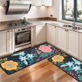 thumbnail image 3 of Kitchen Rugs Sets Of 2,Pioneer Flower Floral Print Pattern Anti Fatigue Kitchen Mat Rugs Non Slip Washable,Decorative Kitchen Floor Mats for Kitchen,Sink,Laundry,17"x47"+17"x47", 3 of 5