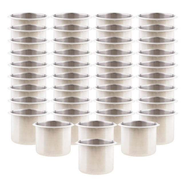 Almencla Ensemble de 40 Porte-Gobelets Chrome Poli - pour Bateau RV Canapé Table de Jeu Remorque