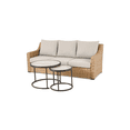 thumbnail image 6 of Better Homes & Gardens River Oaks Outdoor 5-Piece Wicker Conversation Set with Patio Cover, Natural, 6 of 12