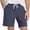 Purple, variant on Busydd Mens Casual Shorts Comfy Breathable Elastic Waist Cotton Shorts Solid Color Drawstring Running Gym Shorts with Back Zipper Pocket M