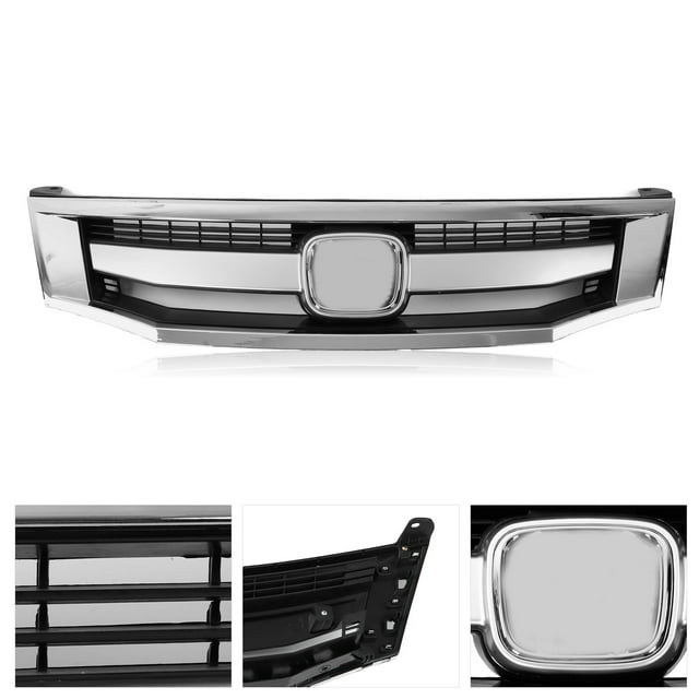 Front Bumper Grill, Durable Hood Grill Plated For Modification Replacement For 4 Door 2008-2010