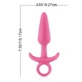thumbnail image 3 of Firefly Prince Glow in the Dark Silicone Anal Plug, Medium, Pink, 3 of 3
