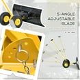thumbnail image 3 of Outsunny Snow Shovel, Rolling Pusher with 29" Blade, 10" Wheels & Angle-Adjustable Handle, Yellow, 3 of 9