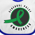 thumbnail image 4 of Inktastic Cerebral Palsy Awareness Green Ribbon Badge Boys or Girls Baby Bib, 4 of 4