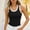 A589 Black, variant on Women Contrast Binding Tank Tops Scoop Neck Ribbed Knit Sleeveless Shirts Color Block Trim Slim Fit Summer Athletic Workout Yoga Camisole Basic Layering Tees