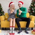 thumbnail image 5 of Bocaoying 6Pairs Christmas Fuzzy Socks for Women, Winter Warm Cosy Holiday Slipper Socks with Gift Bag, Warm Thick Thermal Soft  Socks for Women Indoor Warming Christmas Gifts, 5 of 7