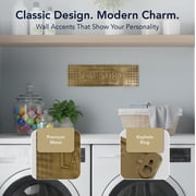 American Art Decor Sorting Out Life One Load At A Time Antique Brass Metal Sign - Rustic Farmhouse Laundry Room Wall Decor, Embossed Metal Wall Art Plaque for Laundry Room, Housewarming Gift
