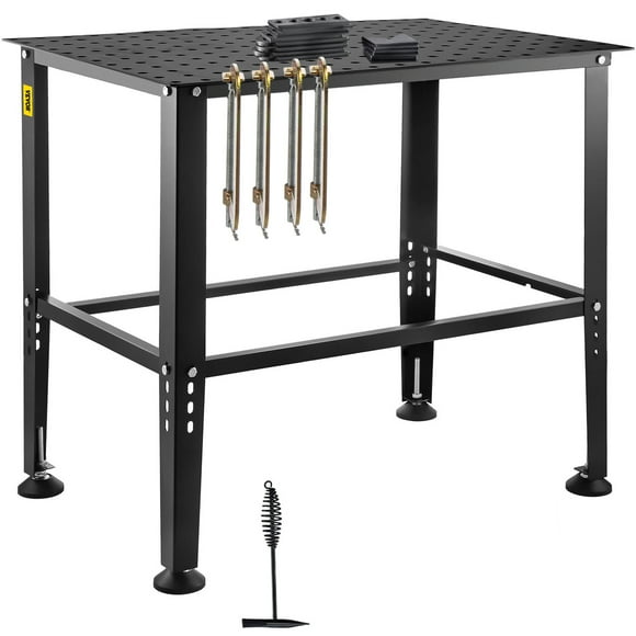 VEVOR Welding Table 36"x24" 800LBS Welding Workbench Table with Multiple Fixture Holes