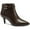 Brown, variant on CHARTER CLUB Womens Brown Padded Buckle Accent Ulyssa Pointed Toe Stiletto Zip-Up Dress Booties 7.5 M