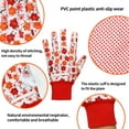 thumbnail image 3 of Hengguang 4 Pairs Gardening Gloves for Women, Floral Gardening Gloves for Ladies Women, Garden Gloves with Non-Slip Dots, Elastic Cuffs for Yard, Fishing, Weeding, 3 of 8