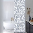 thumbnail image 3 of Blue Flower Window Privacy Film, Vintage Farmhouse Boho Leaf Spring Summer Static Cling UV Sun Blocking Heat Control Window Tint Day and Night,Non-Adhesive One Way Windows Privacy Cover 17.7''x78.7'', 3 of 7