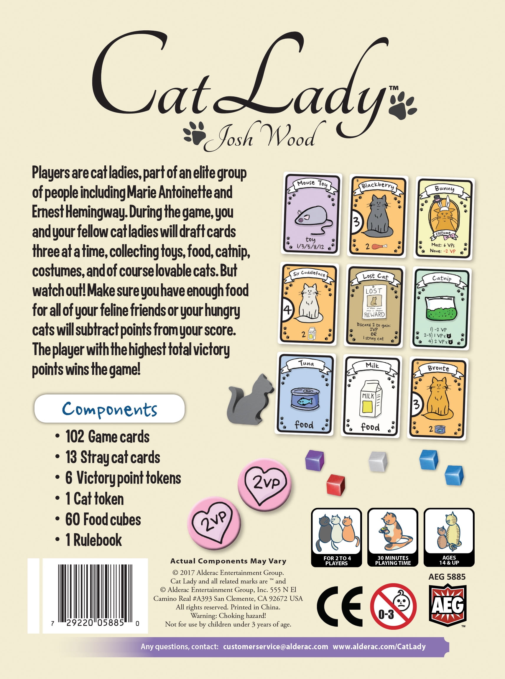 AEG Cat Lady Card Drafting Game, 2-4 Players, 14+ years
