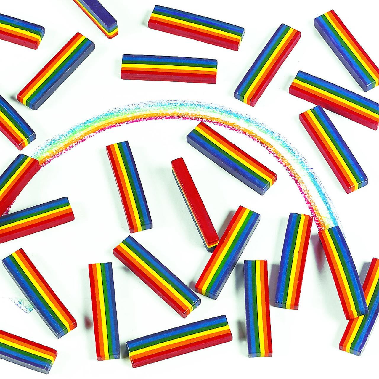 Rainbow Crayons - 25 Pc - Basic Supplies - 25 Pieces