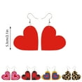 Ularma Earrings Set Hoops Valentine's Day Leather Earrings Red And
