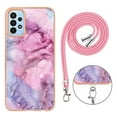 thumbnail image 7 of Mantto for Samsung Galaxy A52 4G/5G Case, with Lanyard Adjustable Strap, Marble Pattern Soft TPU Bumper Hard PC Back Shockproof Protective Glossy Stylish Durable Phone Case for Women Girls,Pink, 7 of 7