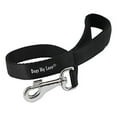 short dog leash padded handle 1" wide nylon traffic lead 18" long black