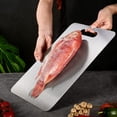 thumbnail image 1 of Tabla de cortar de acero inoxidable 304, tabla de cortar rectangular multiusos para cocina y hogar, tabla para cortar verduras, tabla para amasar y amasar, 1 of 1