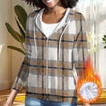 thumbnail image 4 of hoksml Women's Polka Dot Full Zip Hooded Jacket Drawstring Long Sleeve Pocket Casual Travel Outerwear, 4 of 7