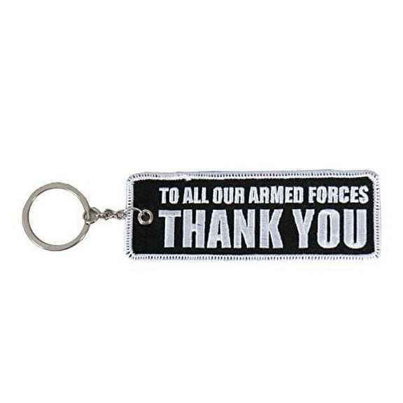 Officially Licensed Originals Double Sided Key Chains, to All of Our Armed Forces Embroidered Patch Keychain - 4" x 2"