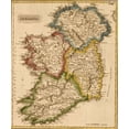 thumbnail image 2 of Vintage Maps 12x14 White Modern Wood Framed Museum Art Print Titled - Ireland 1817, 2 of 4