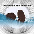 thumbnail image 6 of Toilet Lid and Tank Cover Set - Stretch Washable Spandex Fabric Protector for Bathroom Seats - Fits Most Toilets, Coffee, 6 of 7