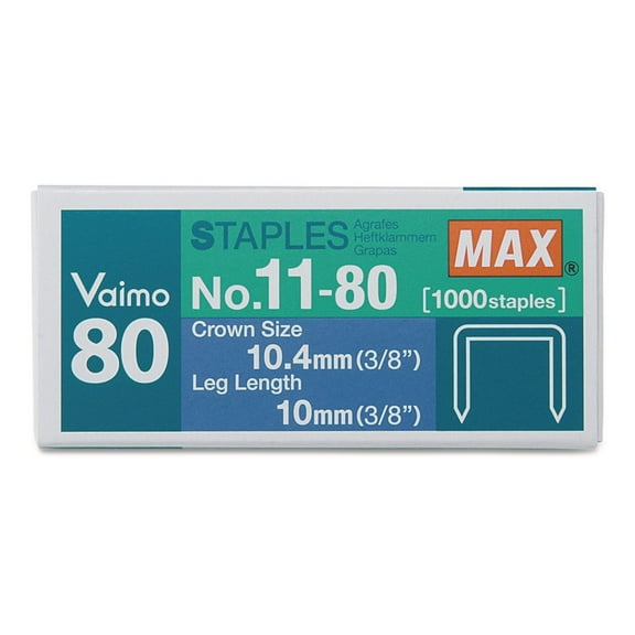 MAX NO1180 Vaimo 0.38 in. x 0.5 in. No. 11 Staples (10/Box)