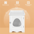 thumbnail image 6 of Alden Design Indoor Wooden Cat Litter Box Furniture Enclosure, White, 6 of 7