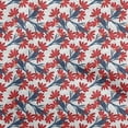 thumbnail image 1 of oneOone Georgette Viscose Red Fabric Floral Craft Projects Decor Fabric Printed By The Yard 42 Inch Wide, 1 of 4