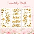 thumbnail image 2 of Colorful Rub on Transfer Decal Sticker for Furniture Craft Decor 6"x12" Golden Lace with Corner 3Pcs Waterproof UV DTF Transfer for Drawer Dresser Glass Porcelain Wood Plastic Window, 2 of 7