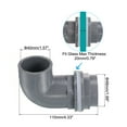 thumbnail image 2 of Uxcell Elbow Water Tank Pipe Connector, Coupling Fitting Adapter Gray 40mm 3, 2 of 4