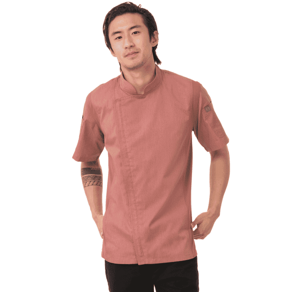 Chef Works Men's Springfield Chef Coat, Brick Chef Jacket with Cool Vent Side Panels, XL