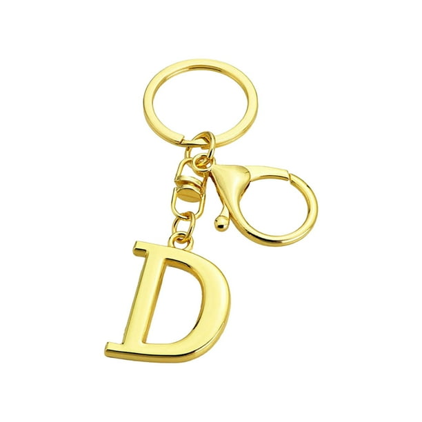 Bolsas de Regalo de Navidad 1 Llavero de Metal con Letras Doradas de a A Z, Colgante de Bolsa de Llavero, Regalo de Navidad Grandes Bolsos de Regalo de Navidad